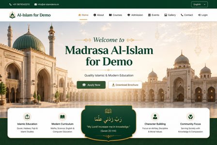 Madrasa Presentation Website screenshot